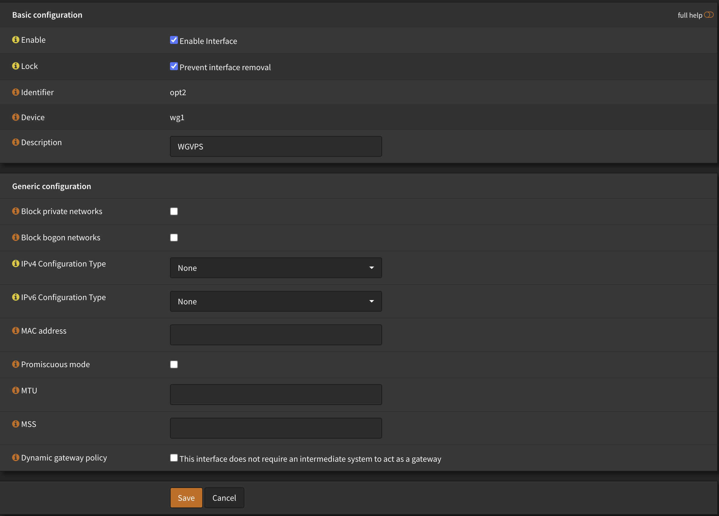 WG Interface